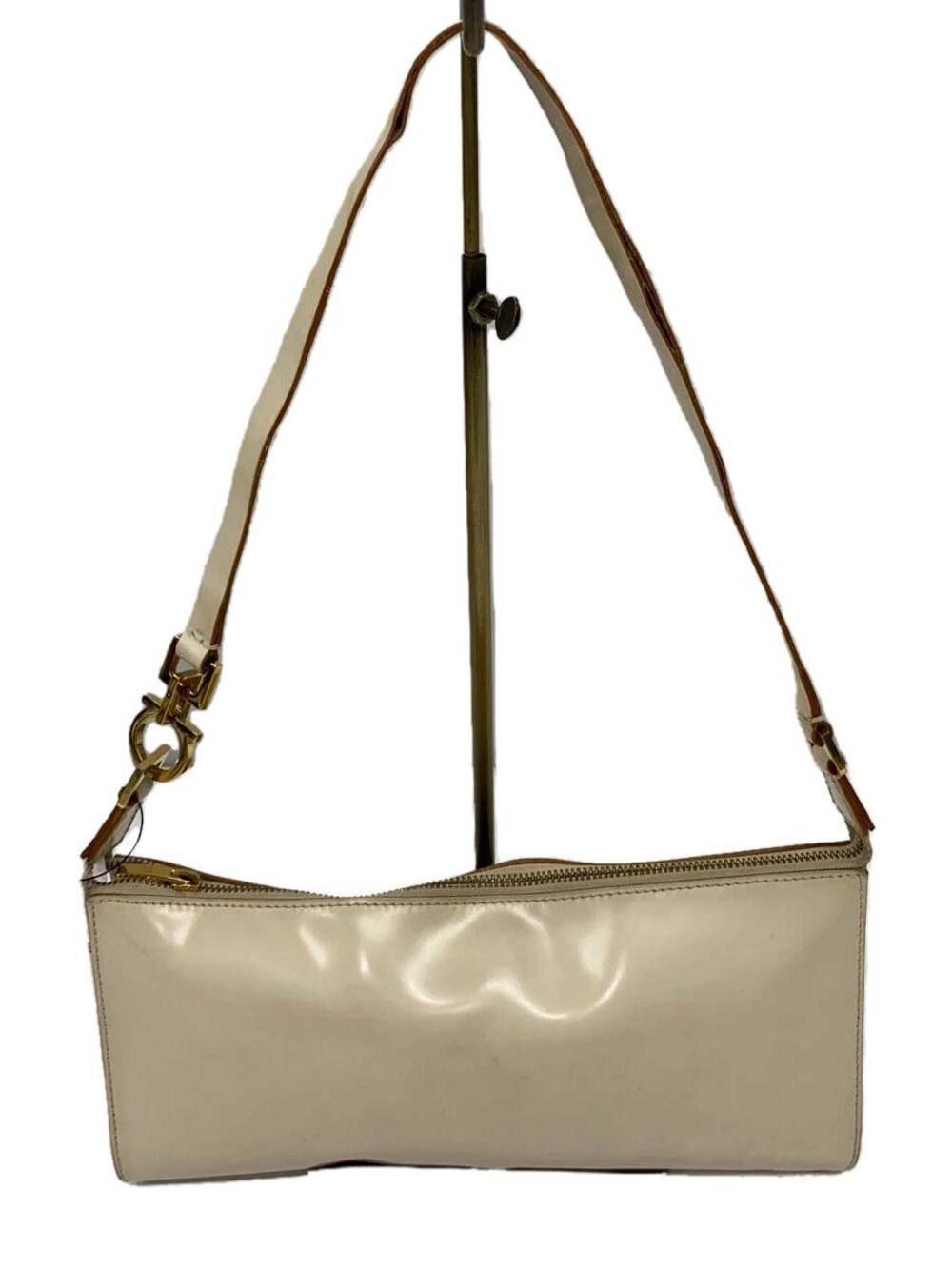 Salvatore Ferragamo Shoulder Bag Leather Beige Cream